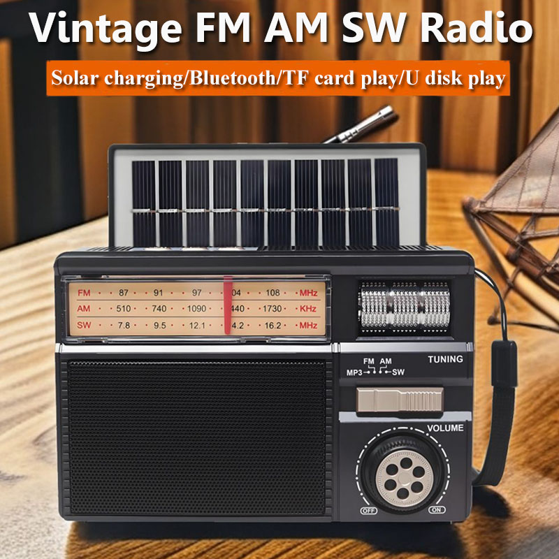 Emergency Radio Solar - 휴대용 비상용 풀밴드 라디오 태양광 빈티지