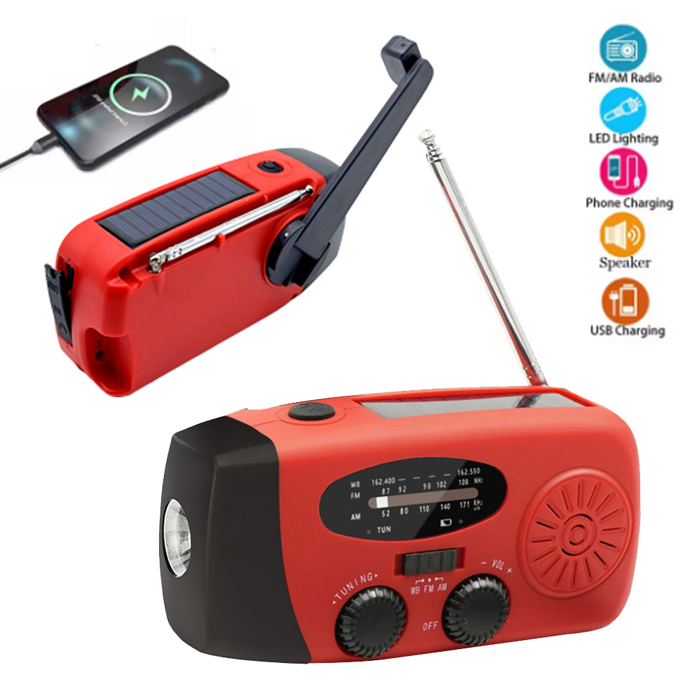 Emergency Radio Solar - 비상 라디오 핸드 크랭크 태양광 USB(FM/AM)WB