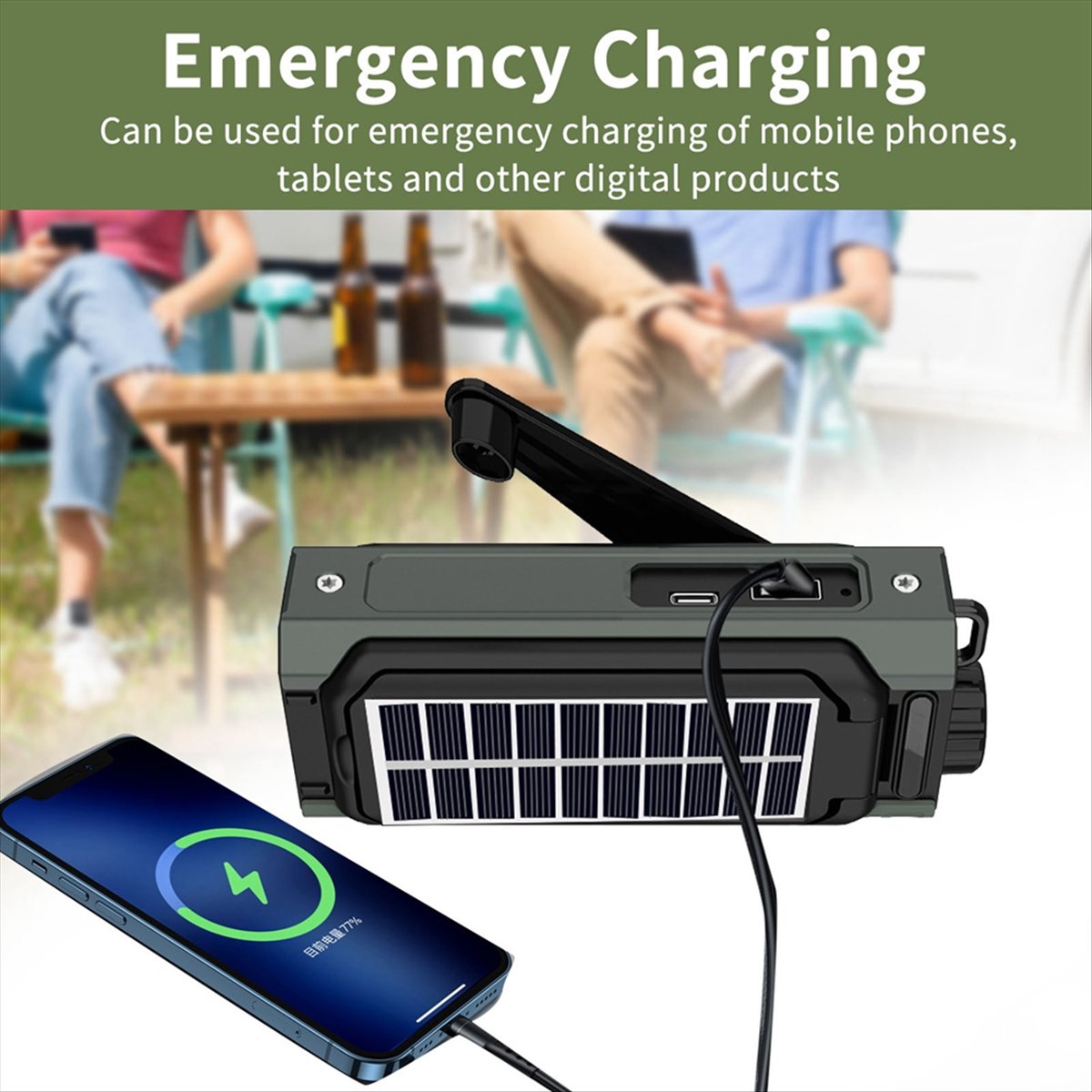 Emergency Radio Solar - A26Z 휴대용 태양광 라디오, 비상용 핸드