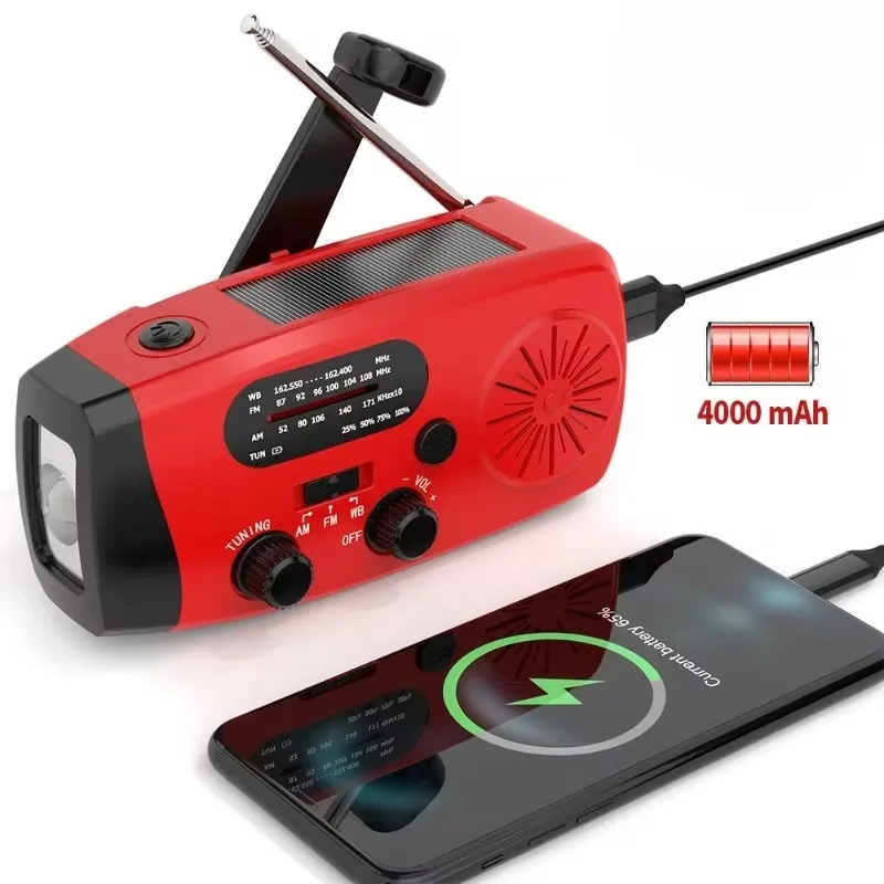 Emergency Radio Solar - 휴대용 다기능 휴대용 태양 비상 날씨