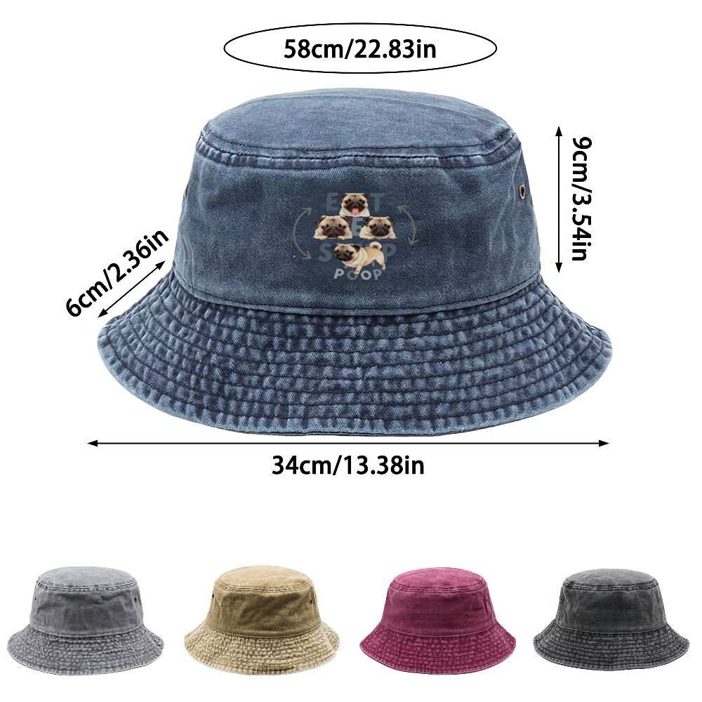 1개 빈티지 워싱 버킷햇 유니섹스 애니멀 프린트 똥 먹 - Outdoor Adventure Festival 리뷰 및 가격