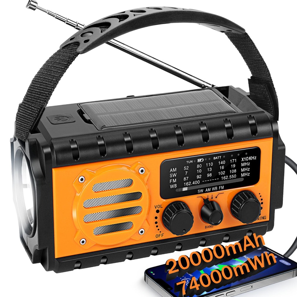 휴대용 태양열 수동 크랭크 비상 라디오 20000mAh - Emergency Radio Solar 리뷰 및 가격