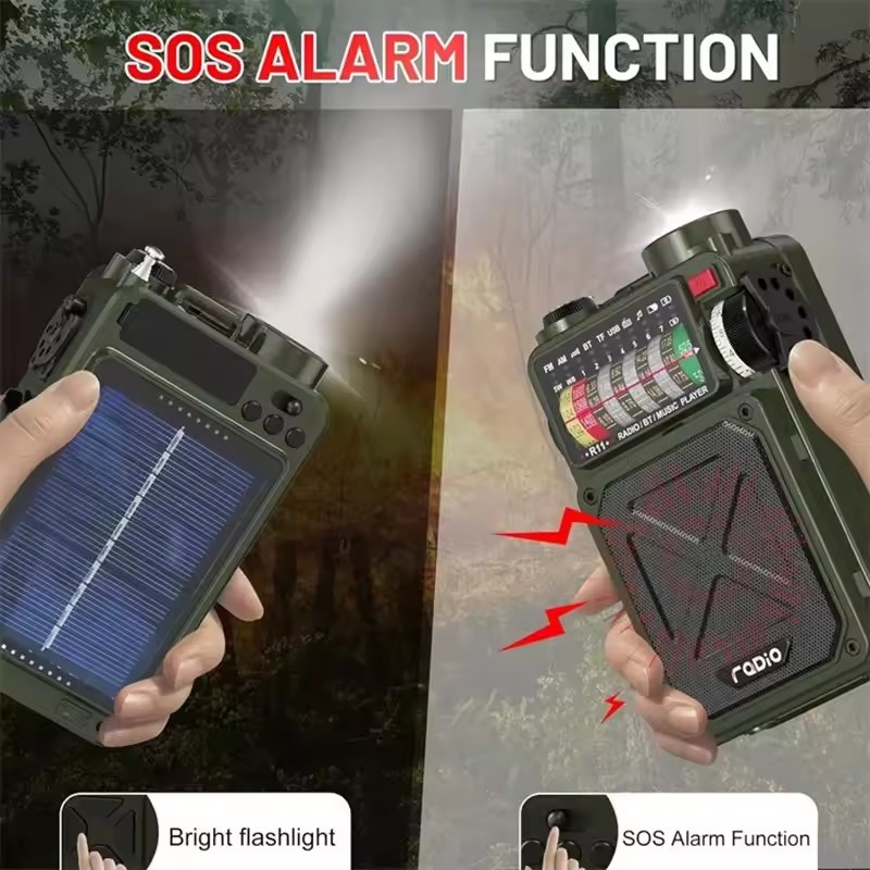 수동식 비상 태양열 블루투스 야외 캠핑 알람 라디오 손 - Emergency Radio Solar 리뷰 및 가격