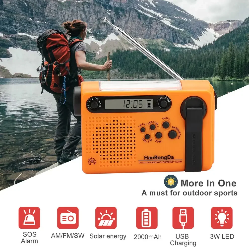 휴대용 AM/FM/SW 날씨 라디오 태양열 핸드 크랭크 - Emergency Radio Solar 리뷰 및 가격