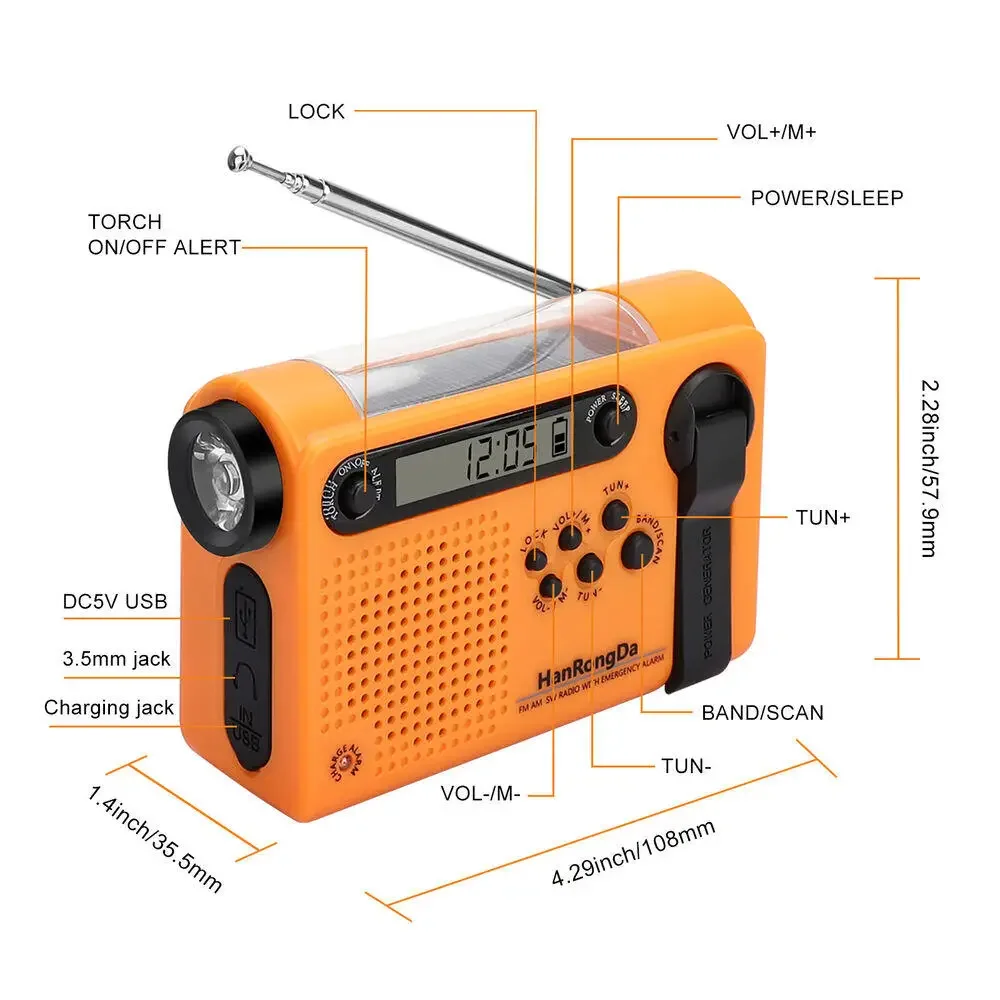 휴대용 AM/FM/SW 날씨 라디오 태양열 핸드 크랭크 - Emergency Radio Solar 리뷰 및 가격