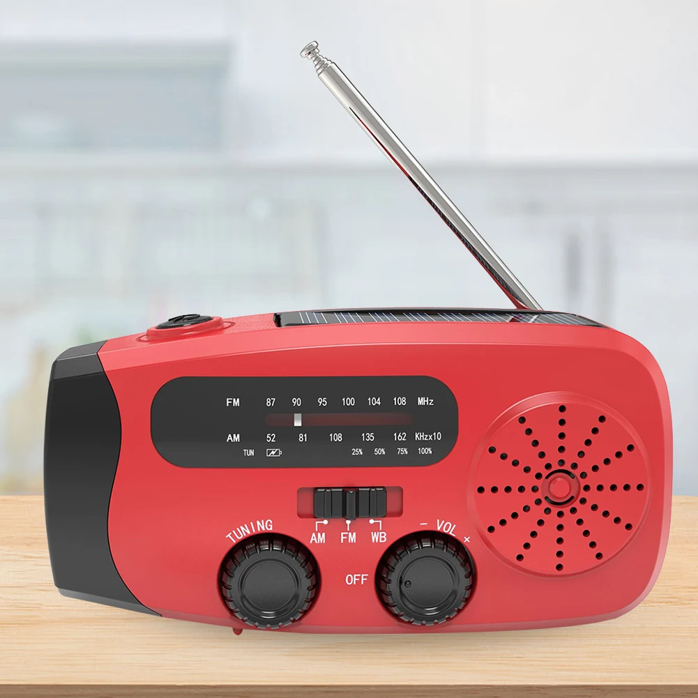 휴대용 비상 크랭크 라디오 FM/AM/WB 날씨 라디오 - Emergency Radio Solar 리뷰 및 가격