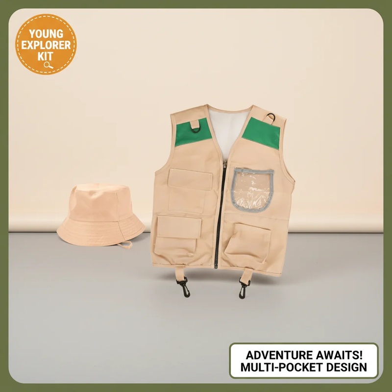 COSKids 사파리 탐험가 조끼 & 모자 세트, 남아 - Outdoor Adventure Movies 리뷰 및 가격