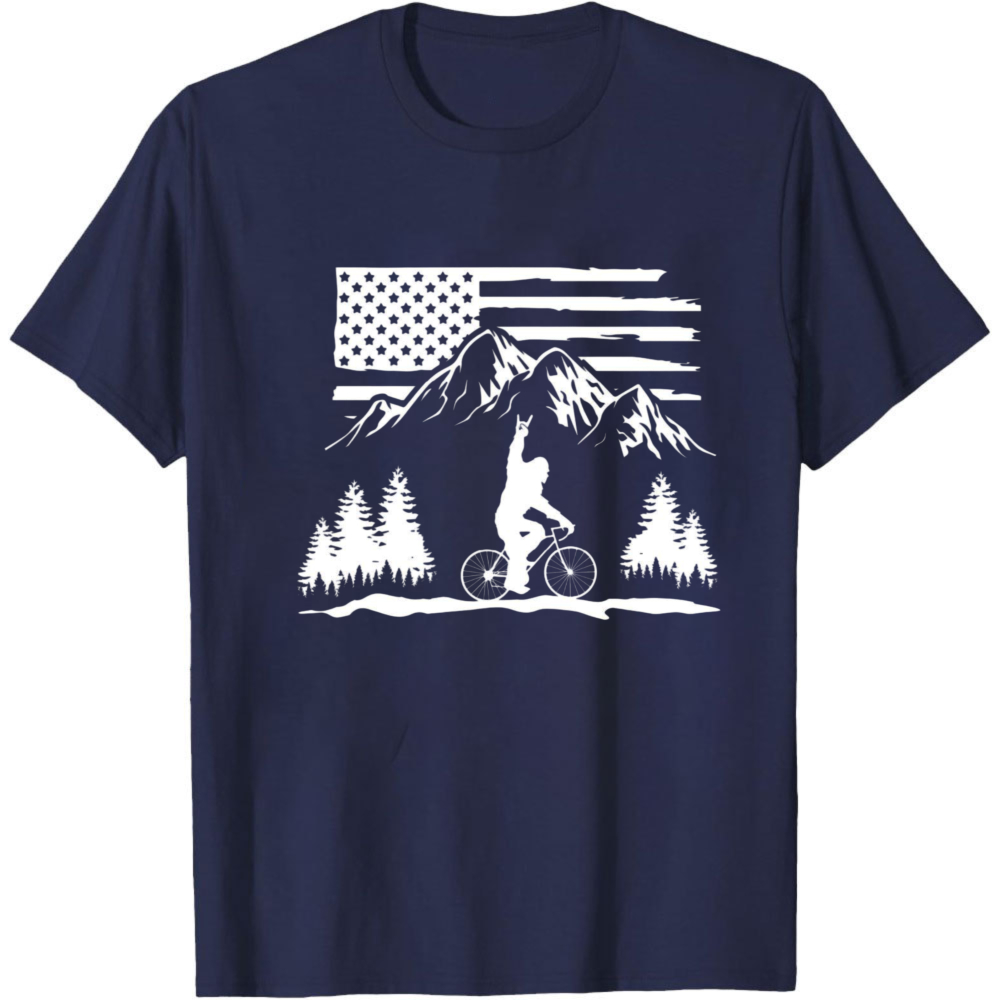 산악 자전거 미국 국기 남성 티셔츠 야외 모험 스타일  - Outdoor Adventure Usa 리뷰 및 가격