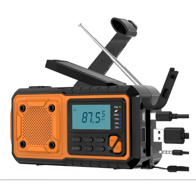 4000mAh 태양열 핸드 크랭크 비상 라디오 AM/F - Emergency Radio Solar 리뷰 및 가격