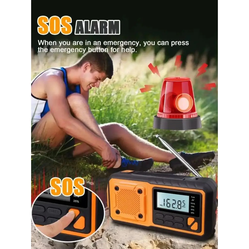 4000mAh 태양열 핸드 크랭크 비상 라디오 AM/F - Emergency Radio Solar 리뷰 및 가격