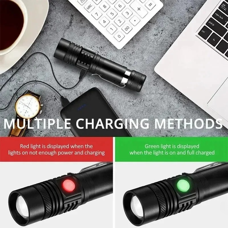 T6 LED 충전식 손전등, 18650 줌이 가능한 토 - Outdoor Adventure Hiking 리뷰 및 가격